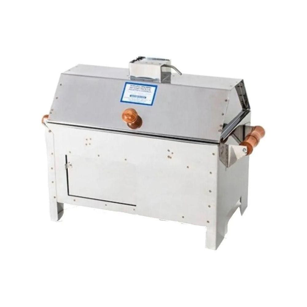 Churrasqueira Bafinho Inox Pequeno Tampa Grelha 40X25X38Cm