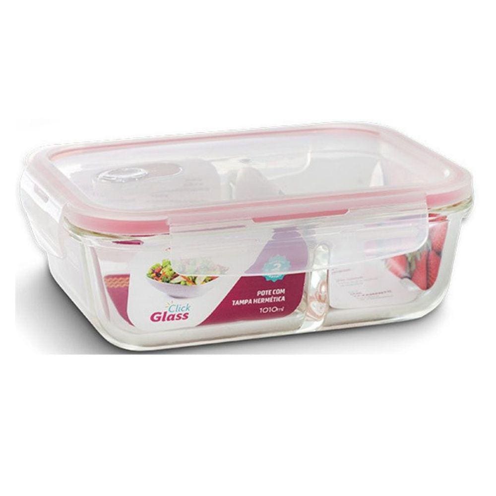 Pote Vidro 1010ML Vai ao Forno, Microondas Retan c/ Div.