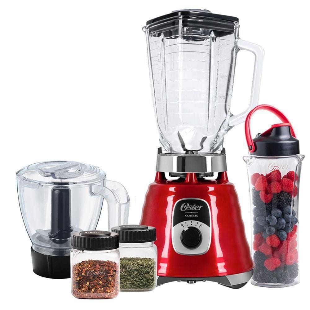 Kit New Osterizer Vermelho Liquidificador E Acessórios 220V