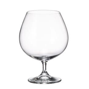 Jogo Com 6 Taças De Cristal Conhaque 690Ml Colibri Bohemia