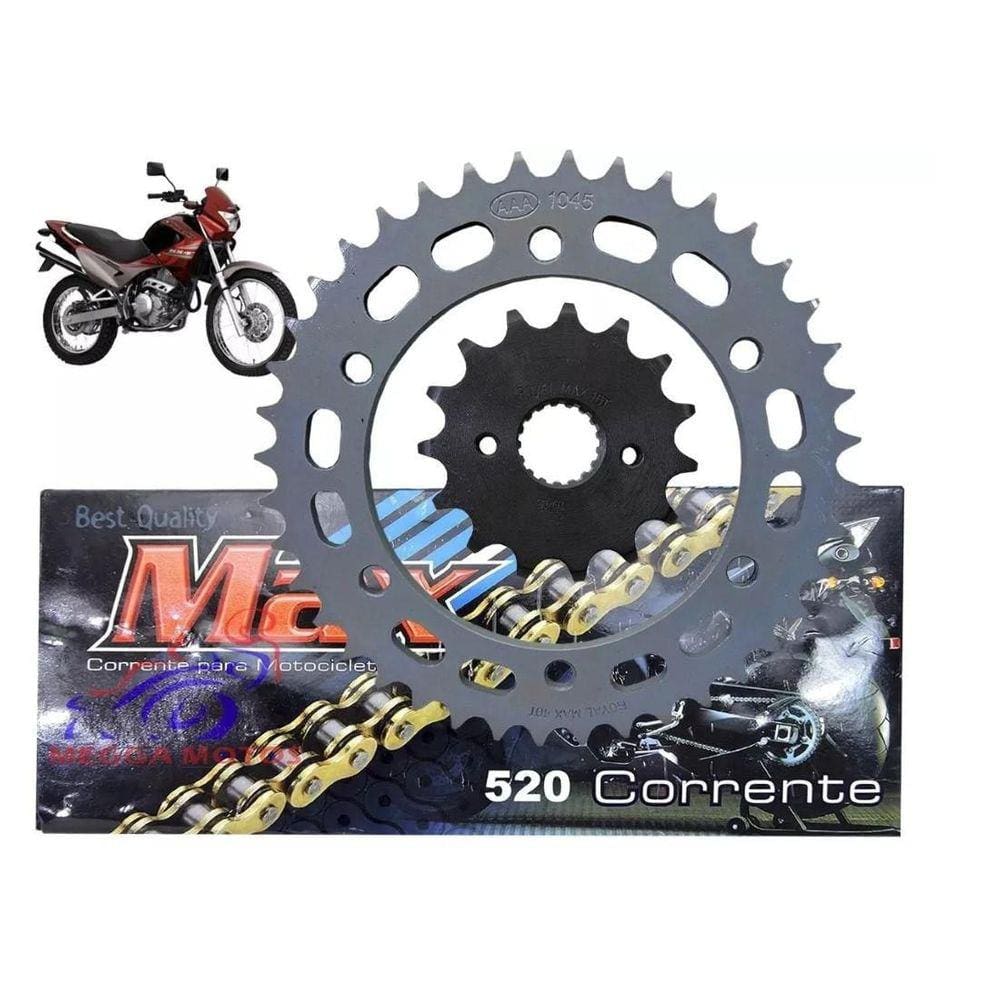 Kit Relação Transmissão Nx 400 Falcon 1999 Ate 2008