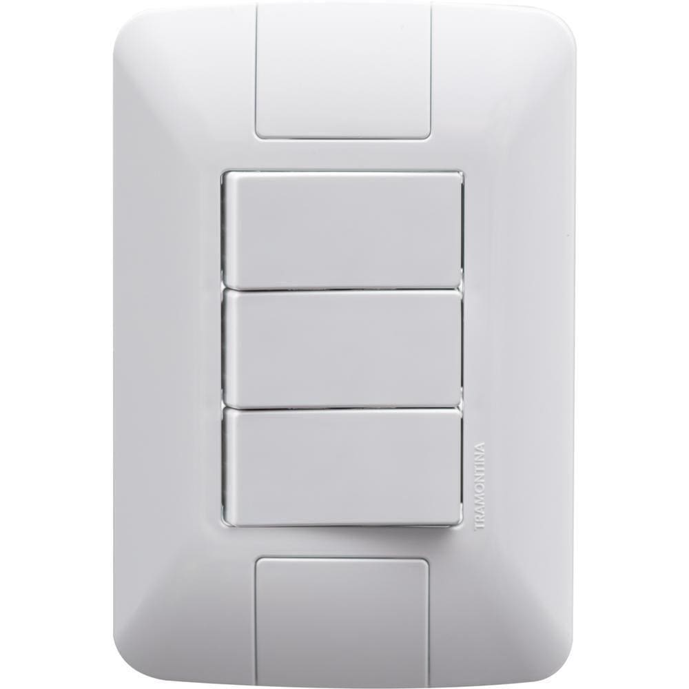 Conjunto 4x2 com 3 Interruptores Simples 6A 250V