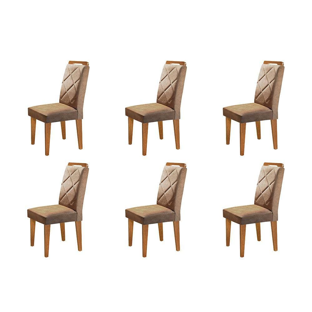 Conjunto Com 6 Cadeiras Para Sala de Jantar Melissa Rufato