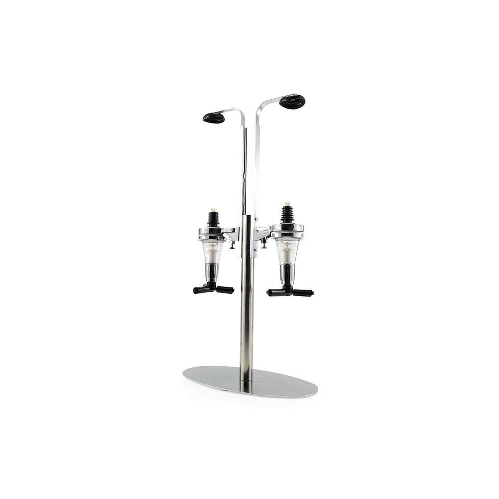 Porta Bebidas Dispenser Bar Butler Whisky Pinga Vodka Dosador Aço Inoxidável Para 2 Garrafas