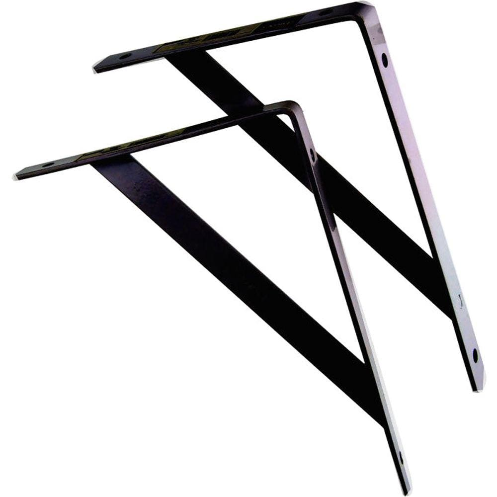 Kit 12 Mão Francesa Suporte para Prateleira Resistente Preto 30cm starfer