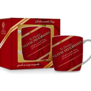 Caneca Porcelana Urban 360Ml - Te Desejo Felicidades