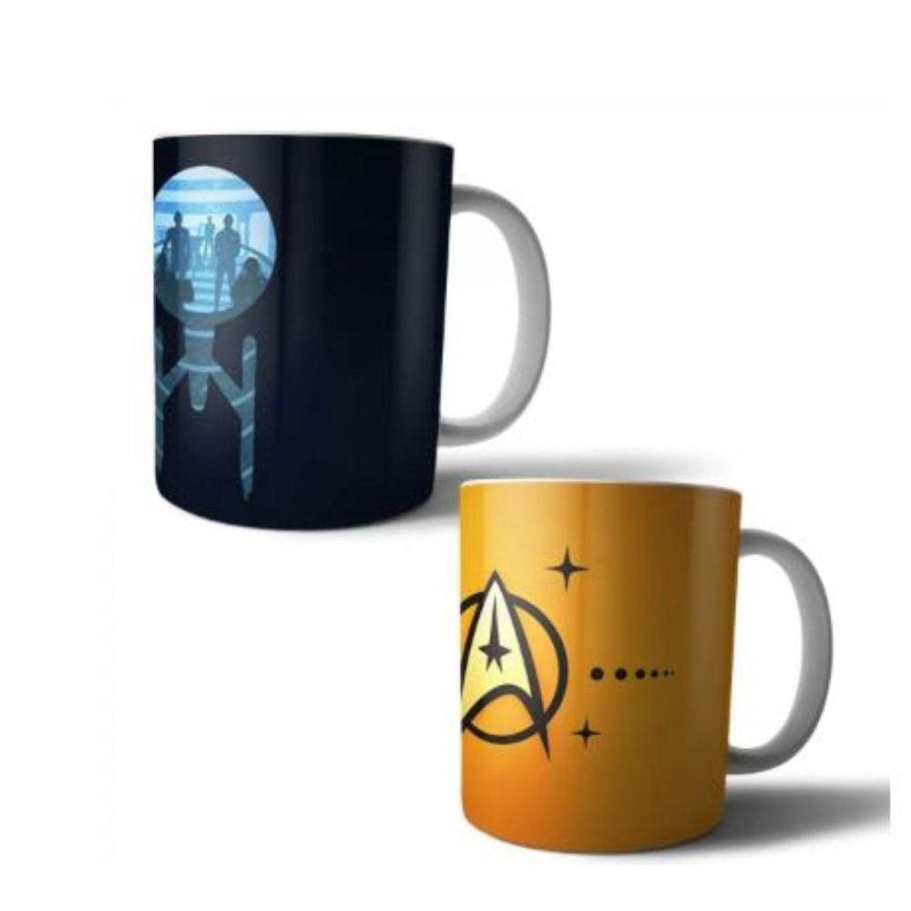 Jogo 2 Canecas Porcelana Star Trek 350Ml