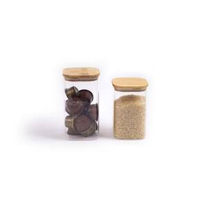 Kit Potes Hermeticos Vidro Quad Flat 1900/1100 - 2Pçs
