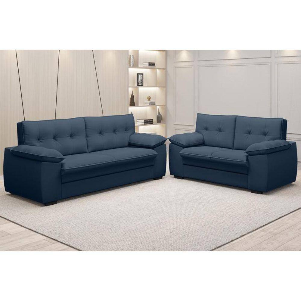 Conjunto de sofa azul petroleo Ponto
