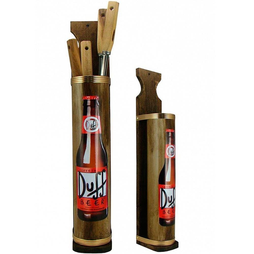 Porta Espetos De Churrasco Gourmet Cerveja Duff Beer