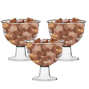 Kit Com 3 Tigela Fruteira Para Buffet Acrílico Crystal 1,4L