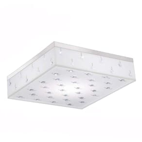 Plafon LED Sobrepor 10W 18cmx18cm Renda 127V Bronzearte 6500K Luz Branca