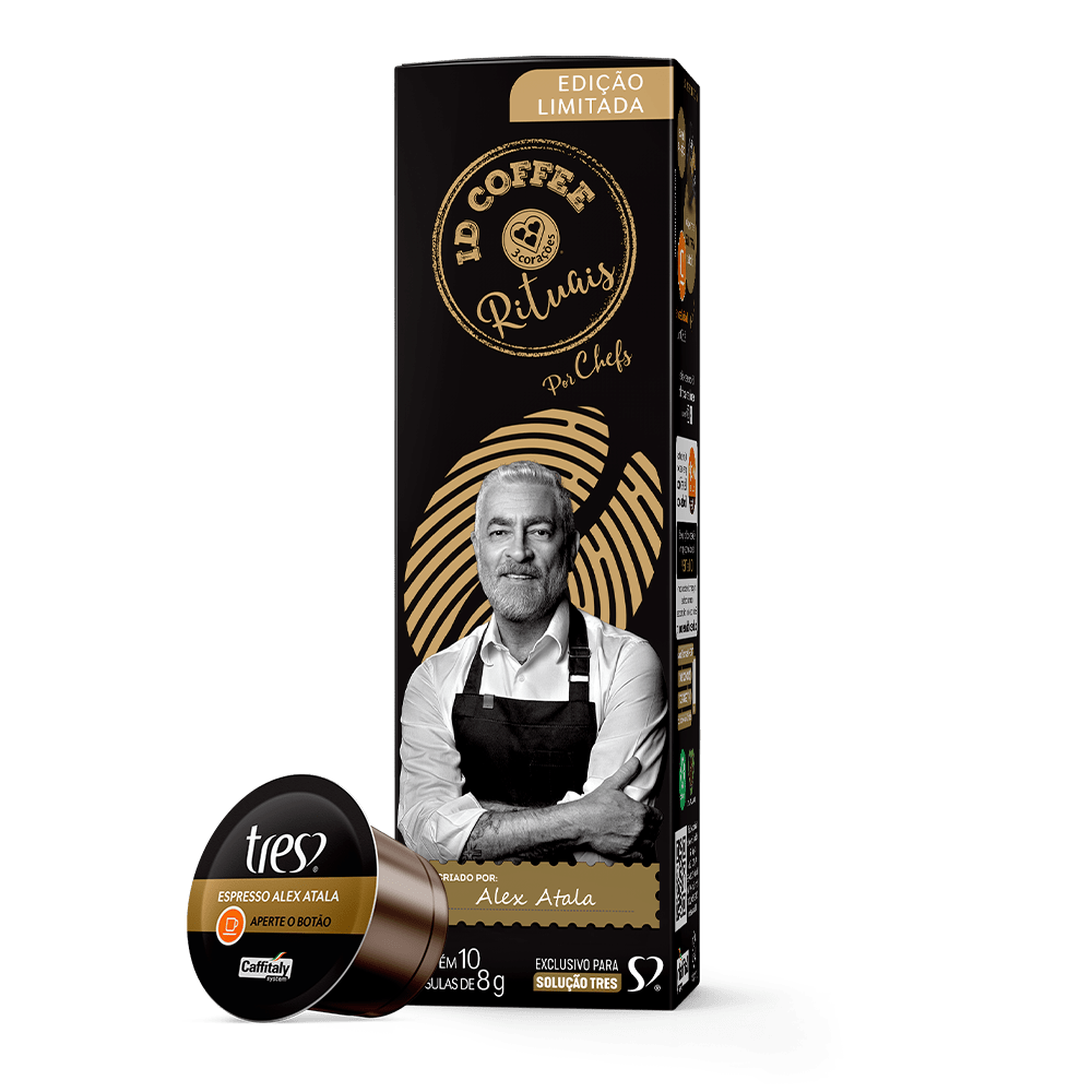 Cápsula de Café Espresso ID Coffee Alex Atala TRES 3 Corações