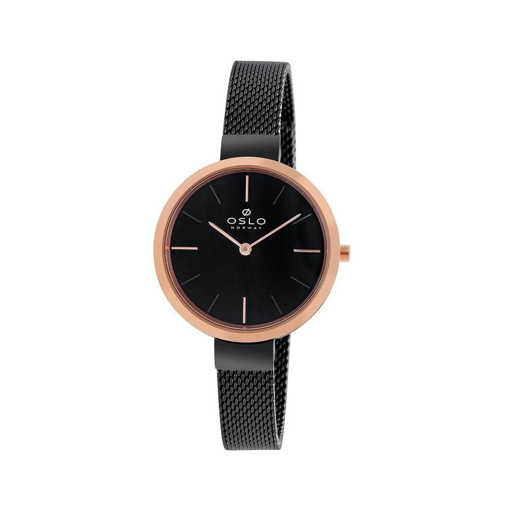 Relógio Feminino Preto Slim Oslo Oftsss9T0001