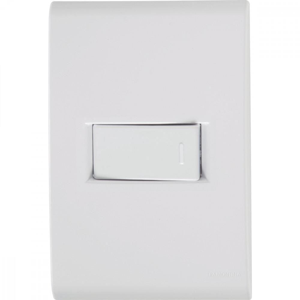1 Interruptor Simples Horizontal Liz 10 A 250v Branco