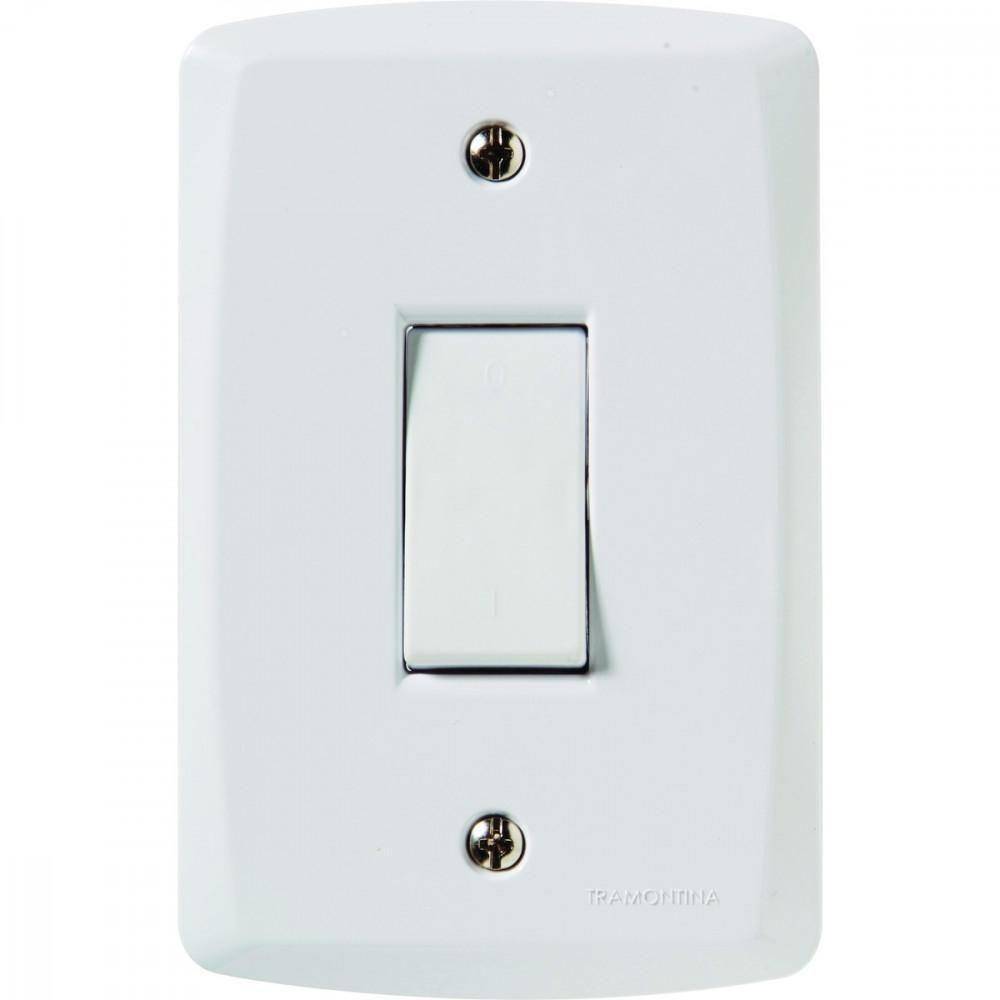 1 Interruptor Bipolar Simples 10 A 250v Lux2 Branco