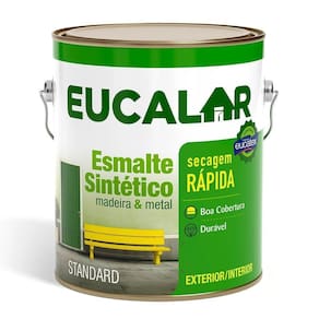 Tinta Esmalte Eucalar Brilhante Platina 3,6 Litros