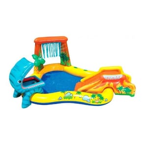 Piscina Inflável 310 L Cachoeira Escorregador Chafariz Intex