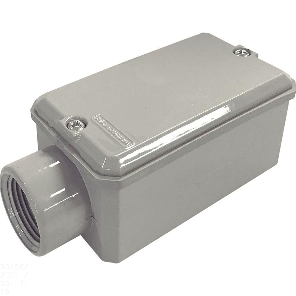 Condulete Fixo ”E” 3/4” com tampa / com rosca NPT / com pintura eletrostática a pó Tramontina