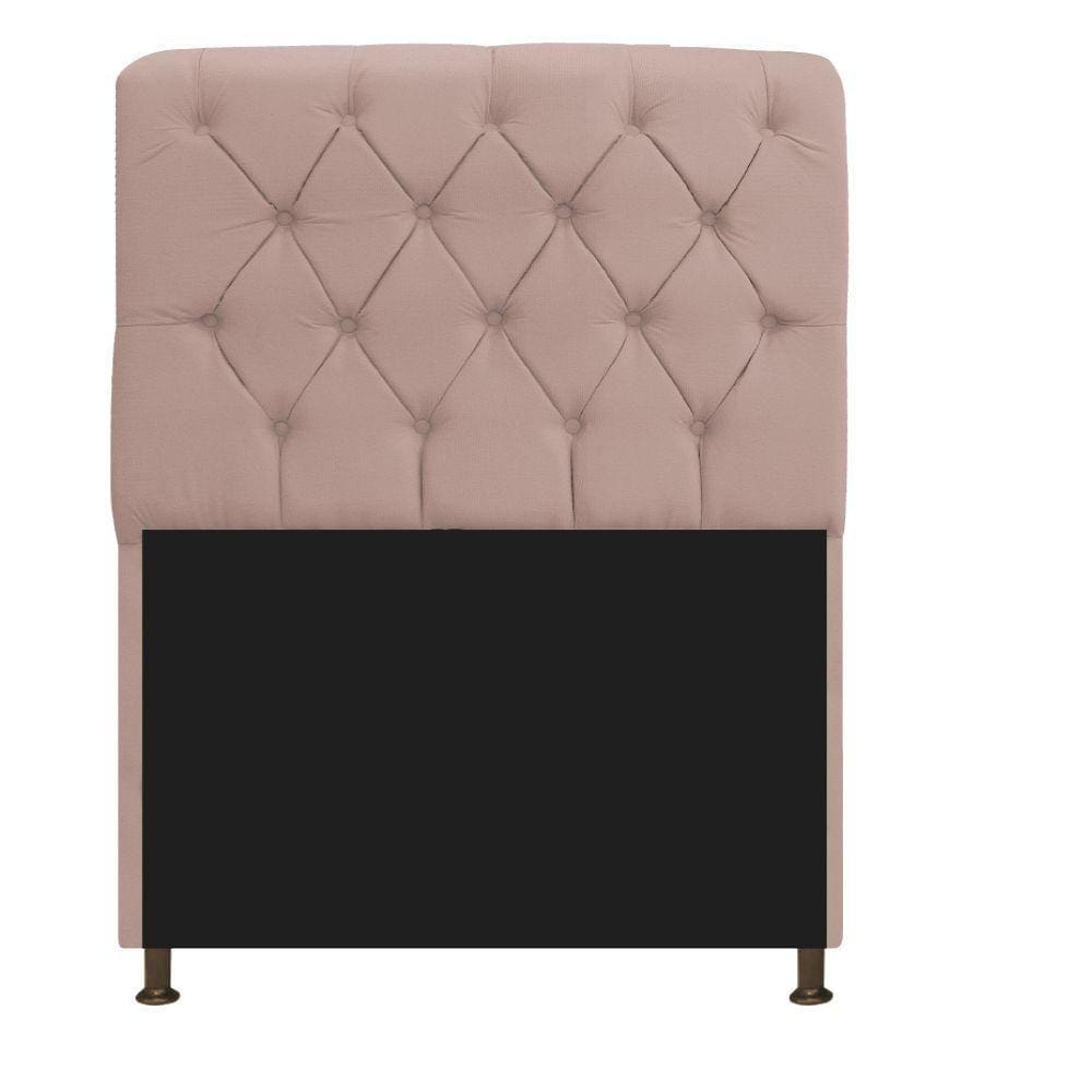 Cabeceira Estofada Lady 90cm Solteiro c/ Capitone Suede