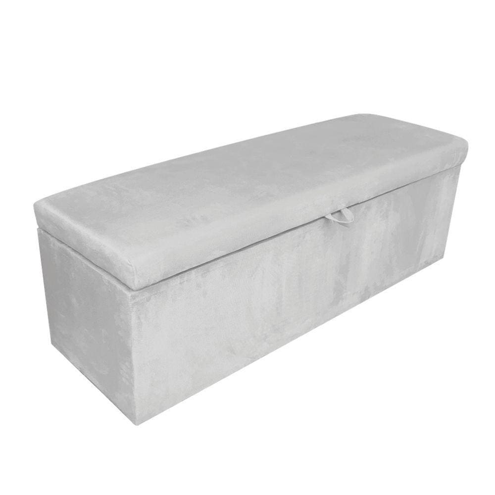 Calçadeira Clean 100cm Suede Cinza D`Rossi