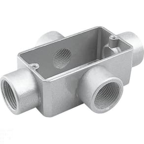 Condulete fixo 3/4" tipo "X" - sem tampa / sem rosca / com pintura eletrostática a pó Tramontina