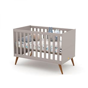Berço Americano Gold Matic Cinza/Eco Wood