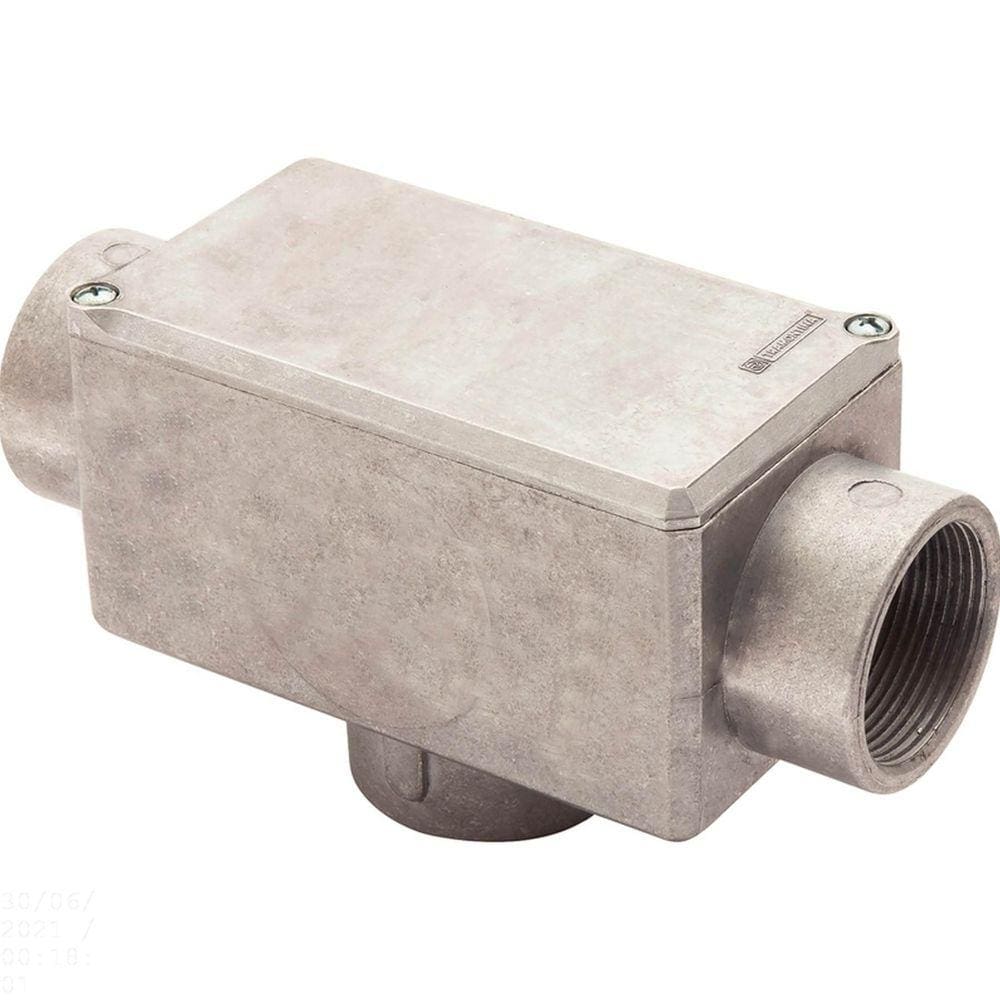 Condulete fixo 1.1/4&quot; tipo &quot;TB&quot; - com tampa / rosca BSP / sem pintura Tramontina