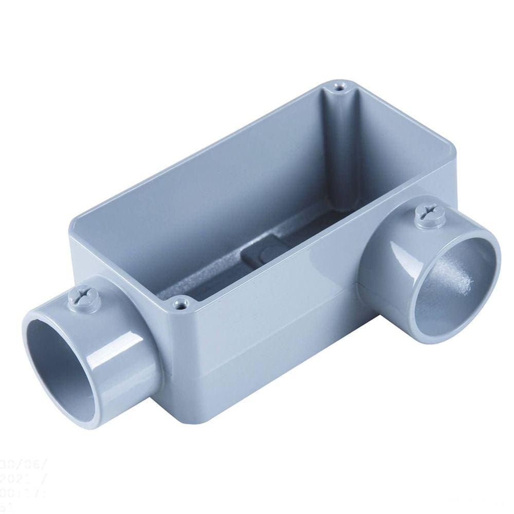 Condulete fixo 1.1/2&quot; tipo &quot;LL&quot; - com tampa / sem rosca / sem pintura Tramontina