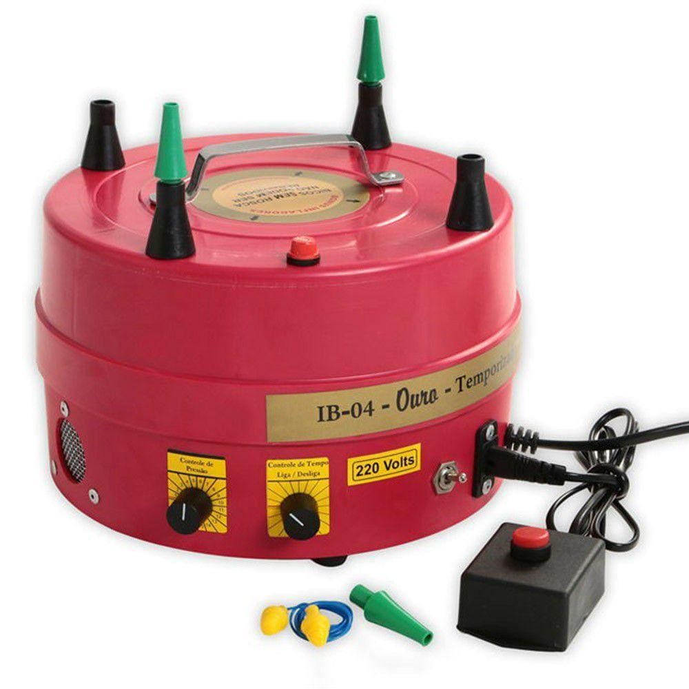 Inflador de Balões 4 Bicos Temporizado com Controle de Pressão