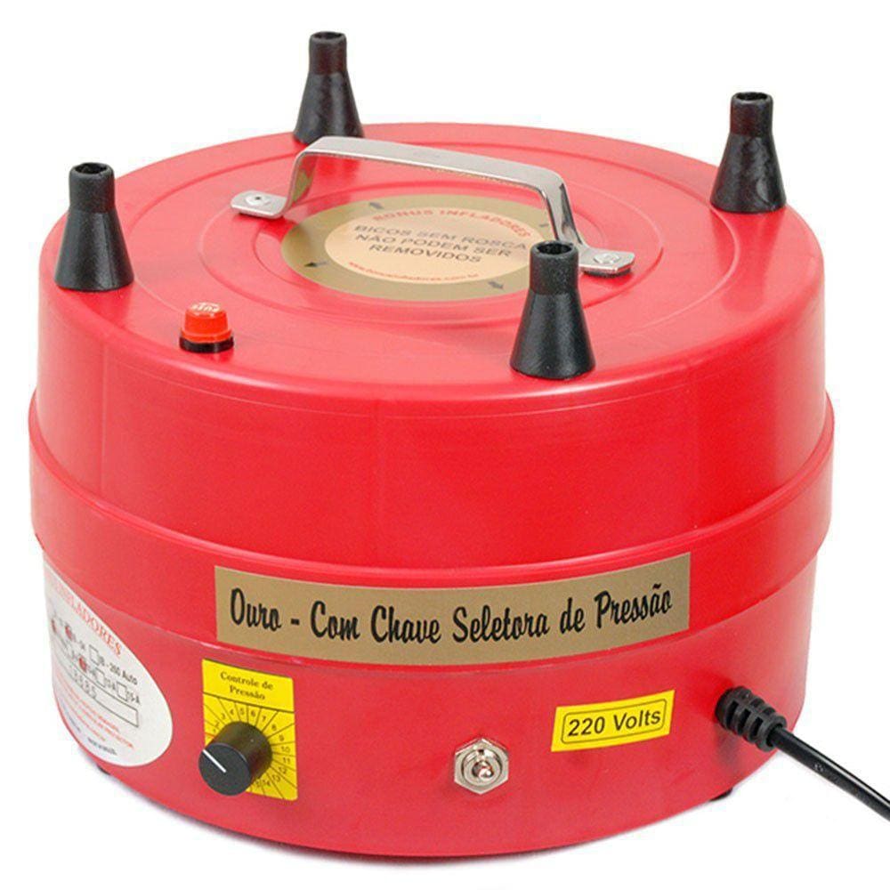 Inflador de Balões 4 Bicos com Controle de Pressão