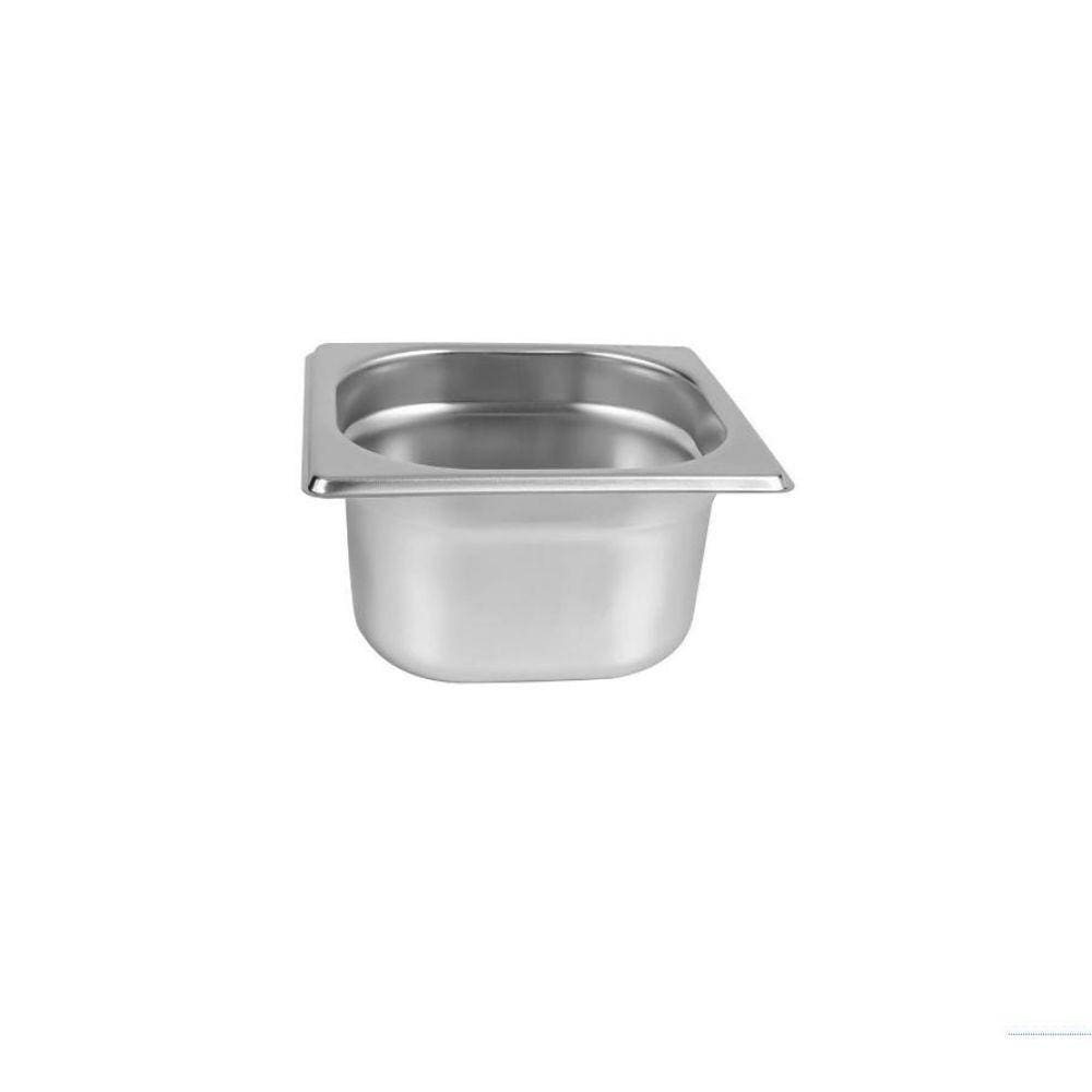 Kit 2 Cubas Gastronomica Inox Gn 1/6X100mm (176X162mm)