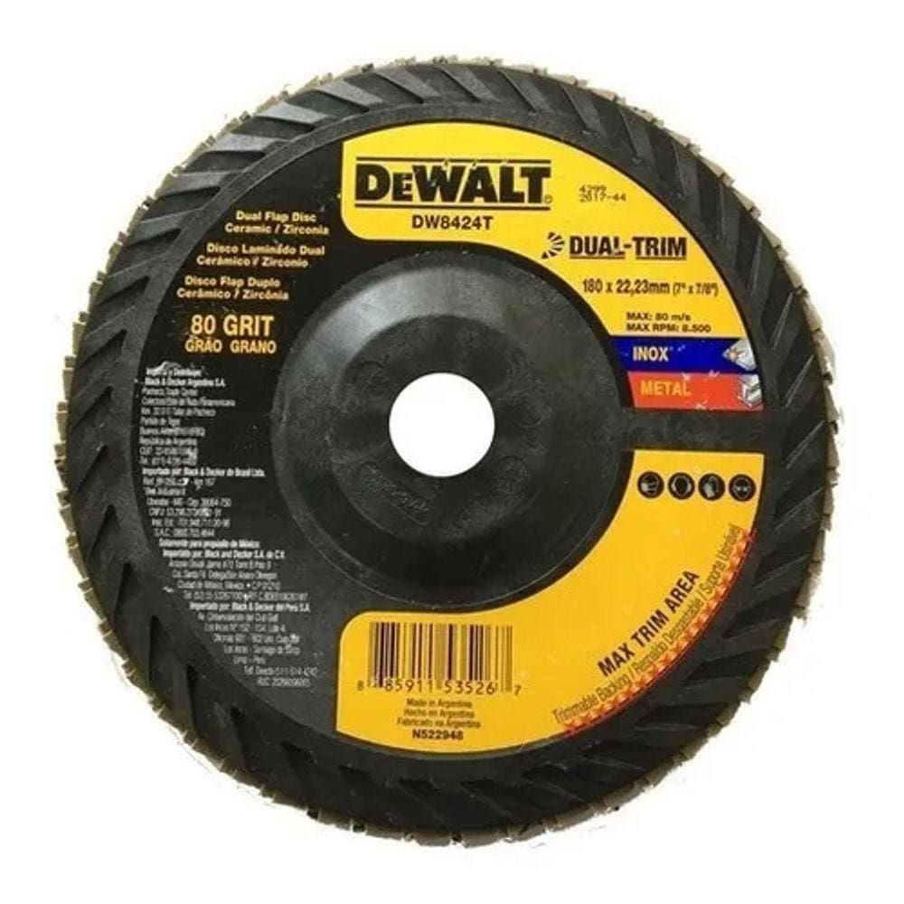 Disco Flap 7 Gr 80 Dewalt Dual-Trim Dw8424t