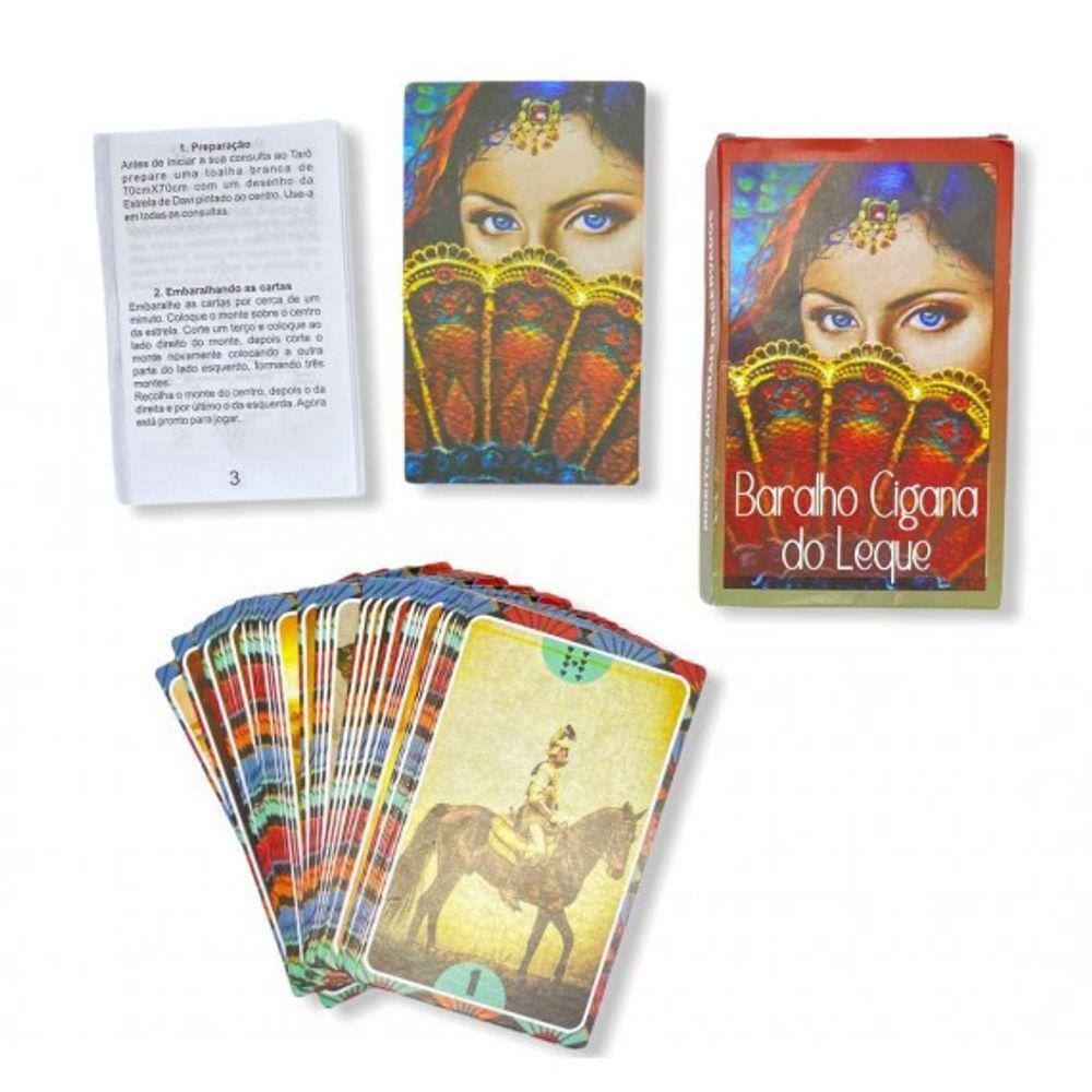 Tarot Cigano Para Iniciantes Lilás 36 Cartas e Manual