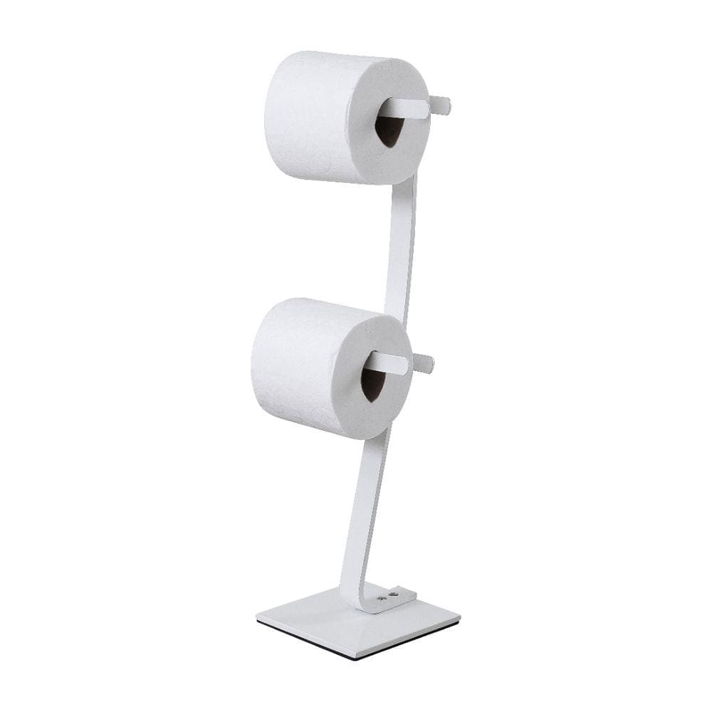 Porta Papel Higiênico de Chão com Reversa Dupla Branco