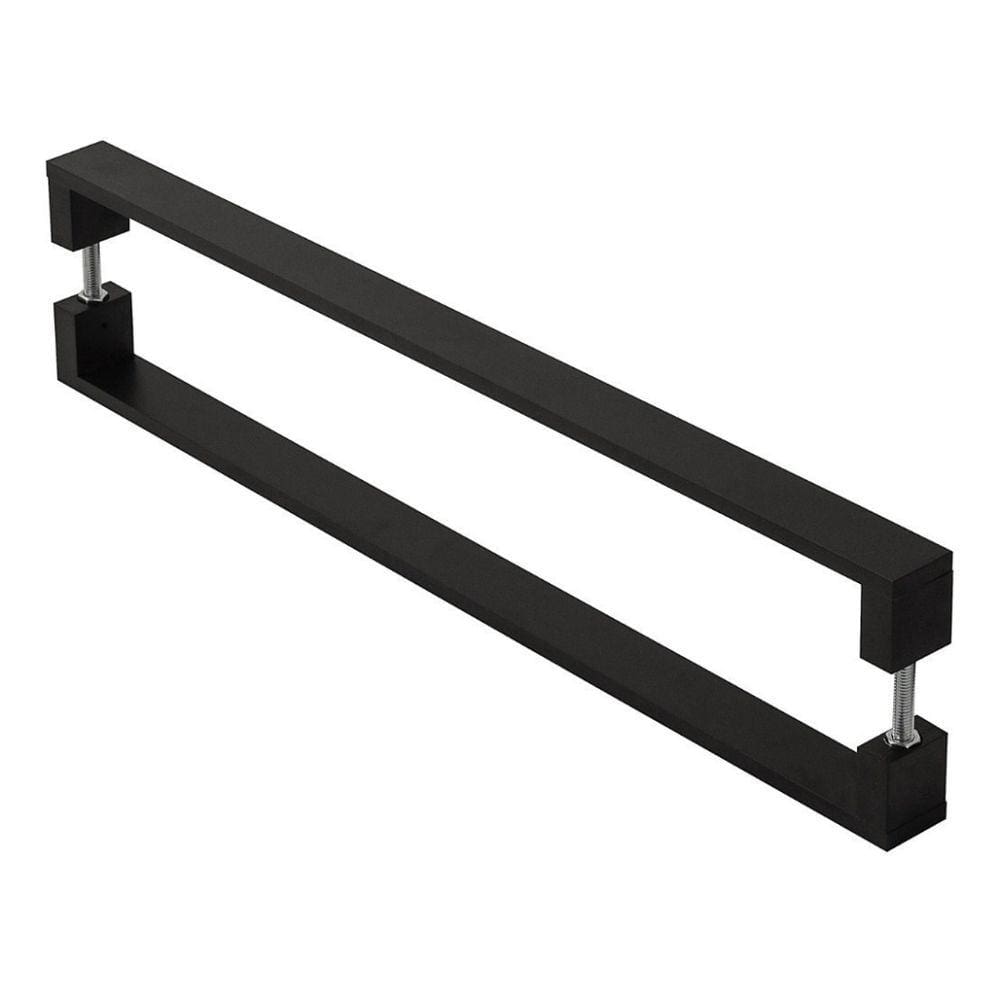 Puxador De Porta Pivotante Alumínio Inoxidável Preto 60cm