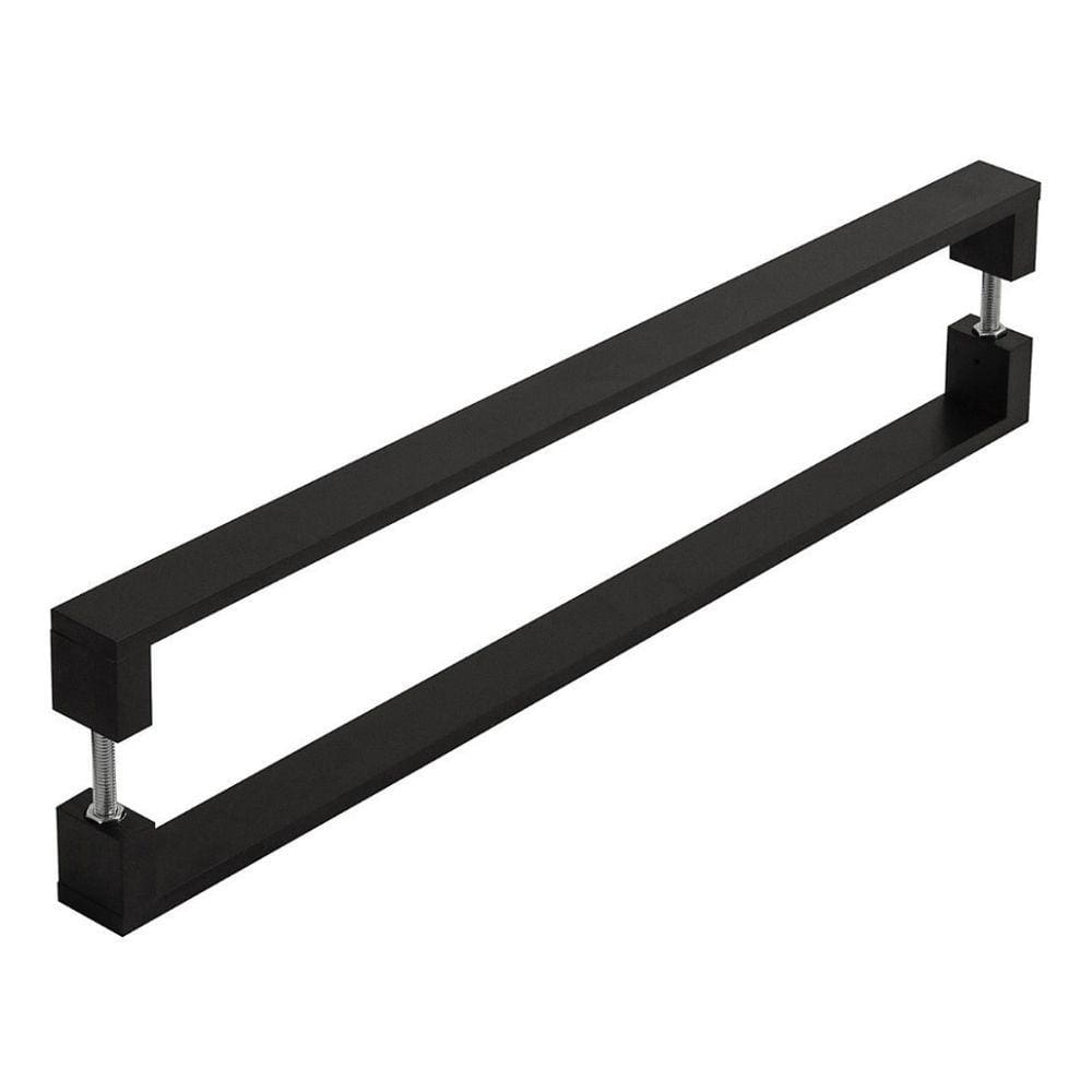 Puxador De Porta Pivotante Alumínio Inoxidável Preto 1.20mt
