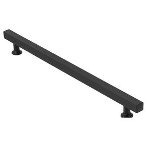 Puxador Quadrado Preto Fosco Para Porta 60cm - 1 Lado Só