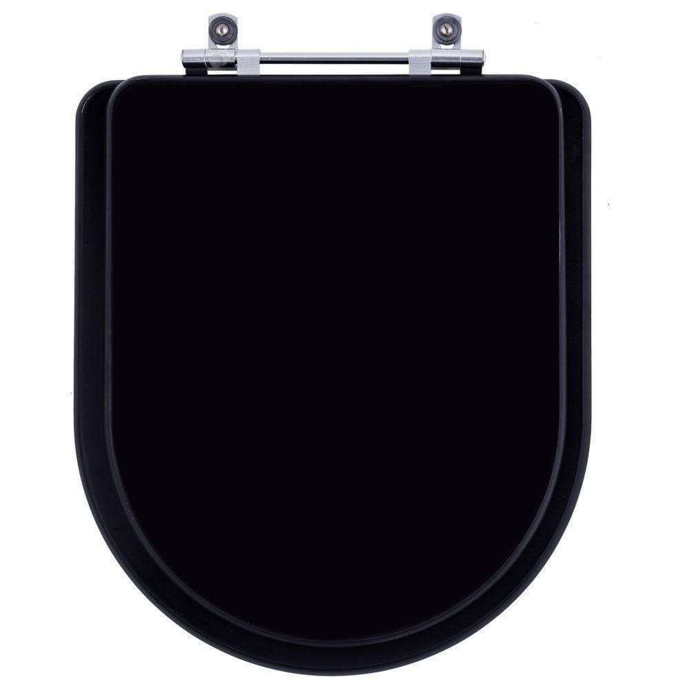 Assento Sanitário Poliéster Link Preto Fosco