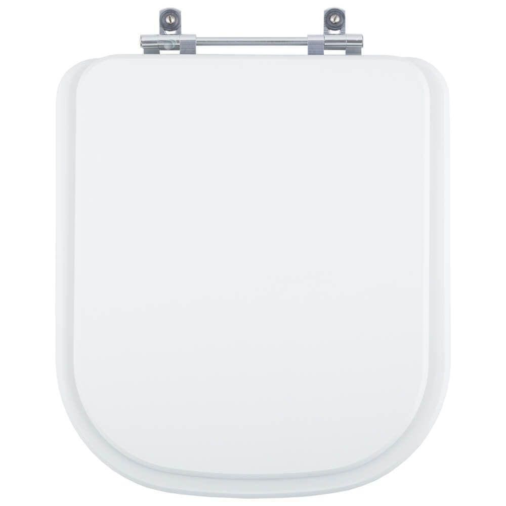 Assento Sanitário Acrílico Quadra Branco
