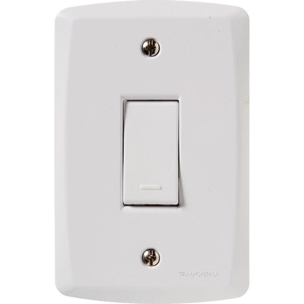Conjunto 4X2 Com 1 Interruptor Simples 10 A 250V Lux2 Branco