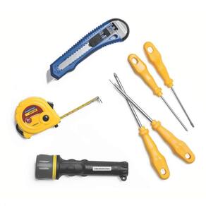 Kit de Ferramentas Tramontina com Trena Lanterna Estilete e Chaves de Fenda 7 peças Tramontina