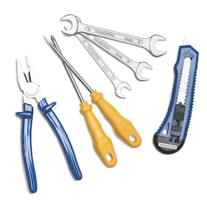 Kit de Ferramentas Tramontina com Alicate Estilete Chaves de Fenda e Chaves Fixas 7 peças Tramontina