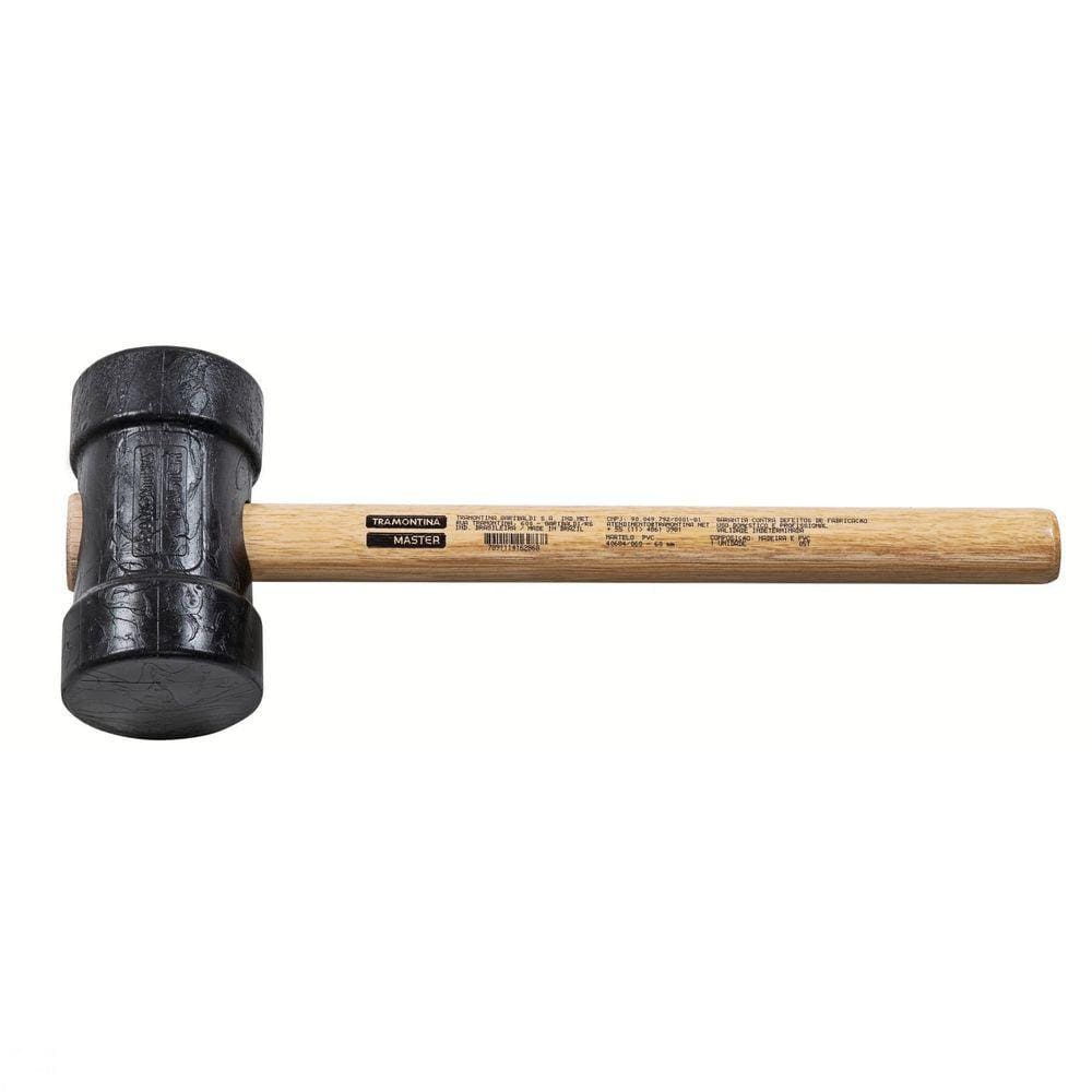 Martelo tipo Borracha 60 mm Tramontina - Cabeça em PVC com cabo de madeira Tramontina