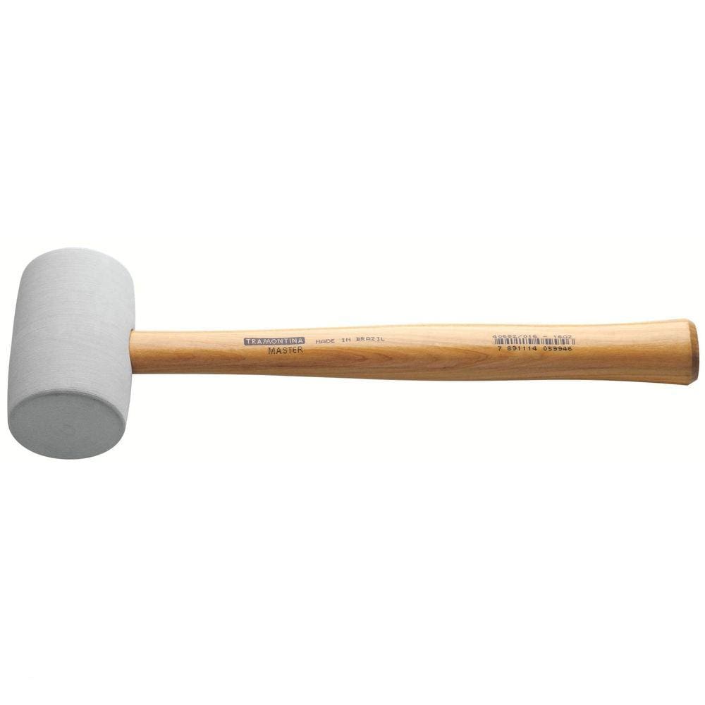 Martelo de Borracha 450 g Tramontina com Cabo de Madeira Modelo Americano Tramontina