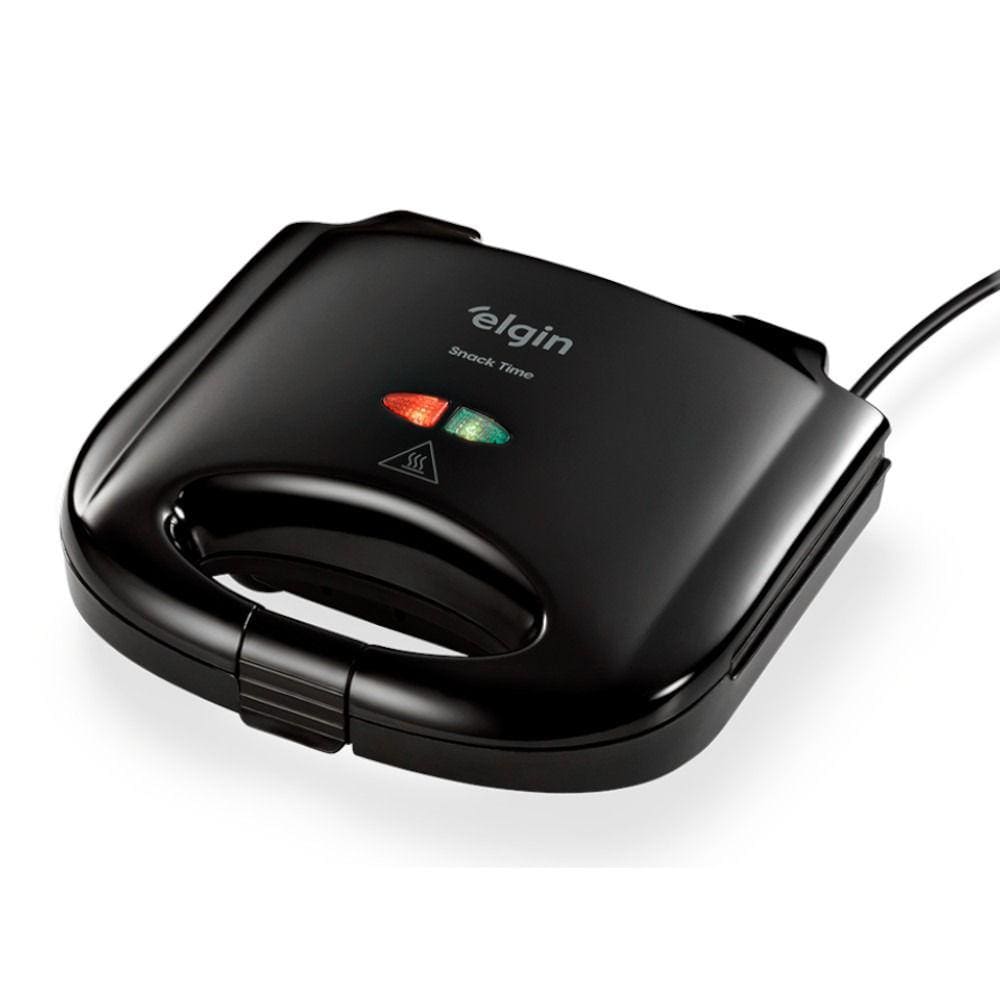 Sanduicheira Grill antiaderente 750 Watts - Snack Time - Elgin