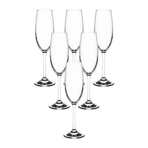 Jogo De Taças De Champanhe De Cristal Com Titânio 6 Peças