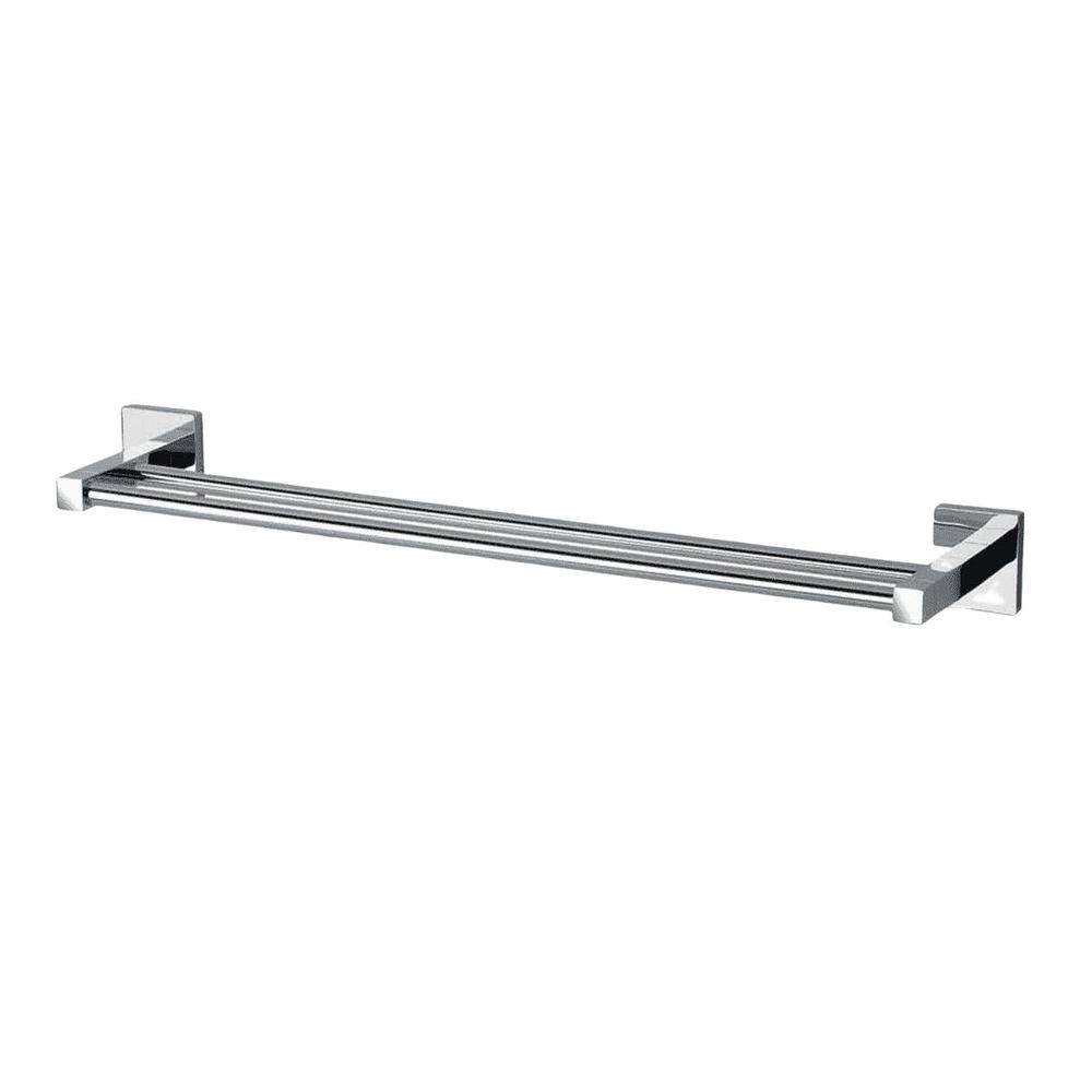 Porta Toalha Duplo Perflex Quadra Cromada