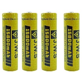 Kit 4X Bateria Mega Forte 18650 4,2V 15800Mah Jws Até 11H