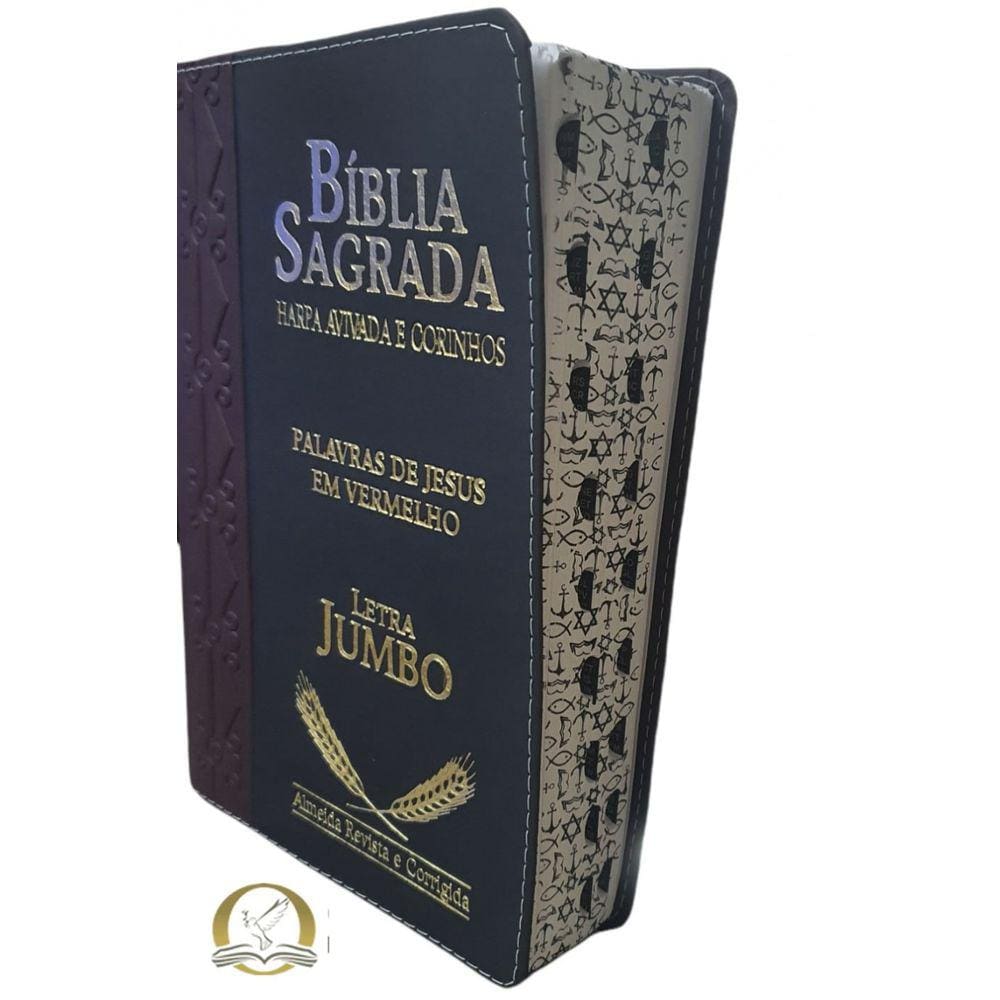 Biblia jumbo luxo c. harpa bicolor RC cpp